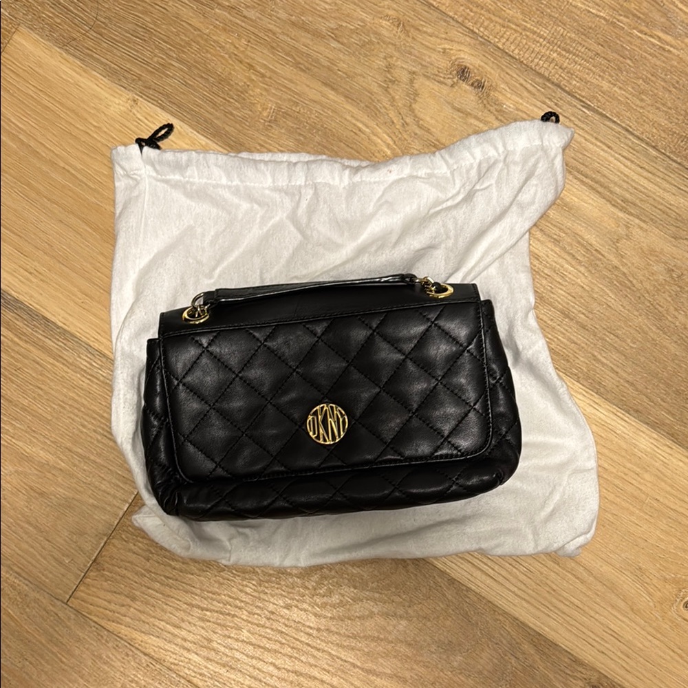 DKNY Black Quilted Women's Bag